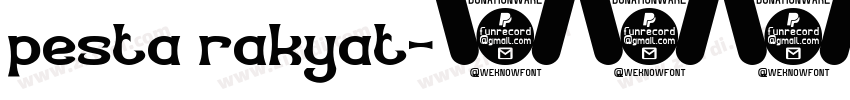 pesta rakyat字体转换